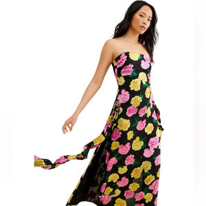 FOR LOVE & LEMONS Madison Maxi Dress in Black in Sz XL